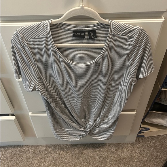 Rachel Zoe Black and White Striped Top - Picture 1 of 2